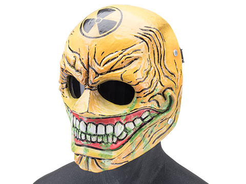 Evike.com R-Custom Fiberglass Hell Clown Full Face Mask (Color: Yellow / Polycarbonate Lens / Medium)