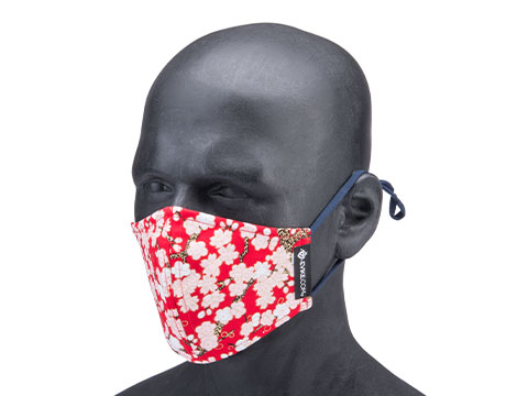 Evike.com NAMI Reusable Nano Face Mask (Color: Red Cherry Blossoms)