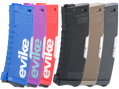 Evike.com BAMF GEN2 Polymer 450rd Hi-Cap Flash Magazine for M4 Series Airsoft AEG Rifles (Model: Black / Single Mag)