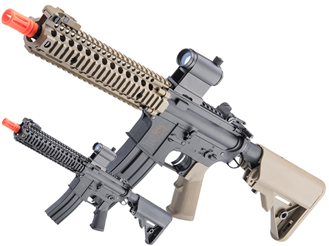 Matrix Mk18 Mod 1 Sportline Airsoft AEG Rifle w/ G3 Gearbox & Daniel Defense Rail System (Color: Black & Tan / 400 FPS)