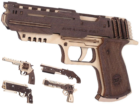 UGears Mechanical Model Wood Rubber Band Gun 