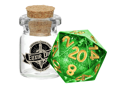 FanRoll Liquid Core Elixir D20 Die (Color: Aegis of Hope)