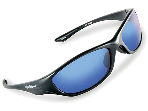 Flying Fisherman Cabo Polarized Sunglasses (Color: Black w/ Smoke-Blue Mirror Lens)