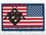 Evike.com US Flag PVC Hook and Loop Patch (Color: Full Color / Reversed)