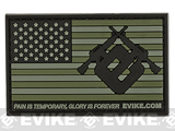 Evike.com US Flag PVC Hook and Loop Patch (Color: Green / Regular)