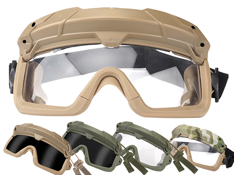 FMA Special Forces QD Full Seal Goggles for Bump Helmets (Color: Multicam / Clear Lens)