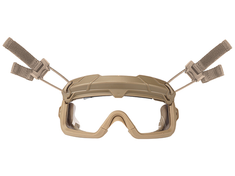 FMA Special Forces QD Full Seal Goggles for Bump Helmets (Color: Coyote Brown / Clear Lens)