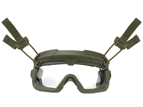 FMA Special Forces QD Full Seal Goggles for Bump Helmets (Color: OD Green / Clear Lens)