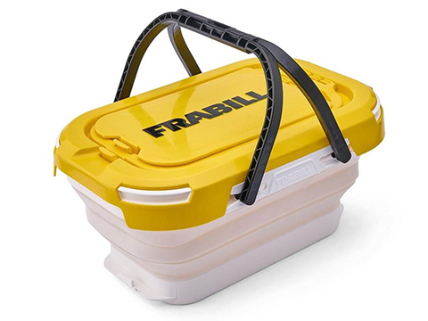 Frabill Collapsible Bait Bucket w/ Battery Operated Aerator (Size: 6 Quarts)