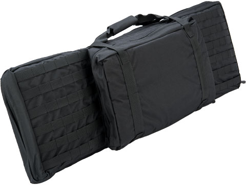 Matrix Tactical 38 Padded Double Duty Single Rifle Bag w/ Pistol Carrying Pouch (Color: Black)
