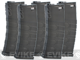 G&G Polymer 120rd Mid-Cap Magazine for M4 / M16 Series Airsoft AEG Rifles (Color: Black / Set of 5)