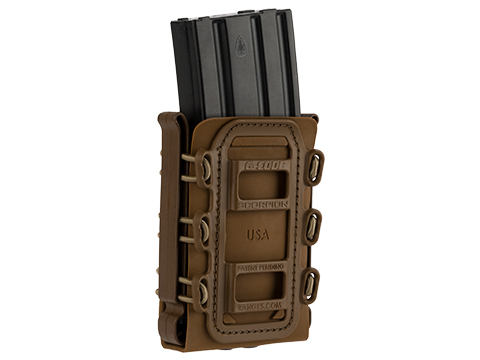 G-Code Soft Shell Scorpion Rifle Magazine Carrier with R1 Molle Clips (Color: Tan Frame / Tan Shell)