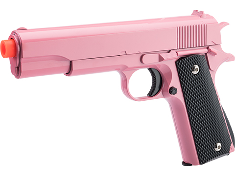Galaxy Heavy Weight M1911 Spring Powered Airsoft Pistol (Color: Pink)
