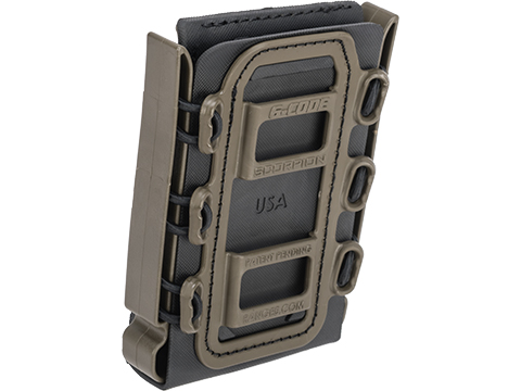 G-Code Soft Shell Scorpion Rifle Magazine Carrier with R1 Molle Clips (Color: Green Frame / Black Shell)
