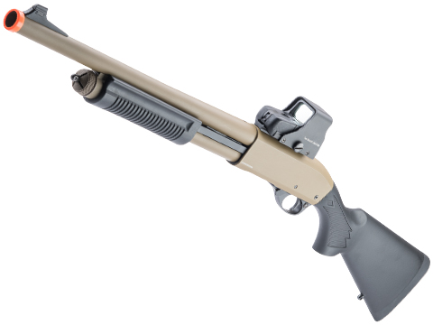 Golden Eagle Full Metal M870 Tri Shot Pump Action Airsoft Shotgun (Model: Classic / Tan)