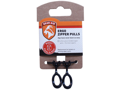 Gear Aid Ergo Zipper Pulls Kit (Color: Black)