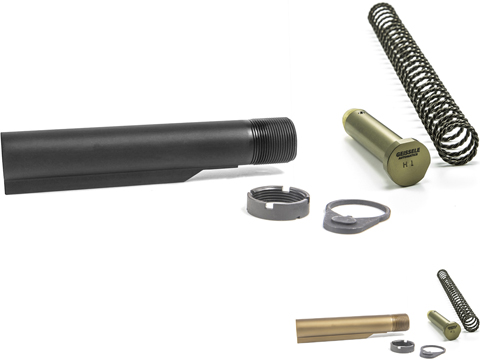 Geissele Automatics Premium 7075-T6 Aluminum Mil-Spec Buffer Tube Assembly w/ Super 42 Spring & H1 Buffer for M4 / AR15 Rifles (Color: DDC Desert Dirt Color)