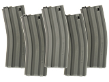 G&G Metal 79rd Mid-Cap Magazines for M4/M16 Series Airsoft AEG Rifles (Color: Black / Box of 5)