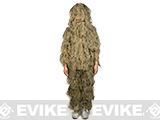 Adventure Gear Full Body 3-Piece Concealment Ghillie Suit Set for Children - Desert 