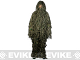 Matrix Full Body 3-Piece Concealment Ghillie Suit Set - Woodland/Green