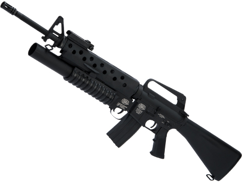 G&P Scar Face M16A1 VN w/ M203 Grenade Launcher Airsoft AEG Rifle and i5 Gearbox 