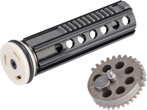 G&P Reinforced High Speed Aluminum Piston Set w/ Sector Gear for Airsoft AEG Gearboxes 