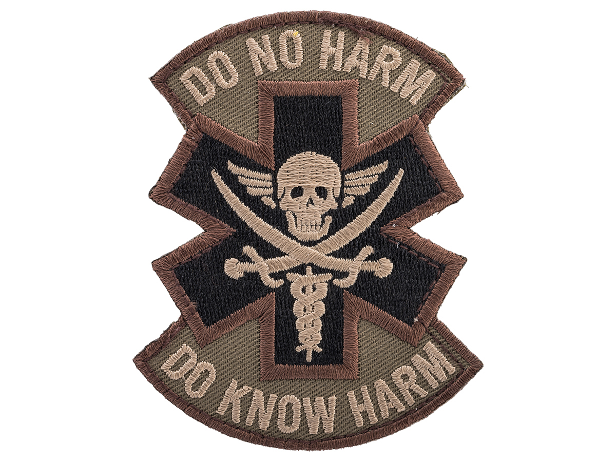 Griffon Industries Do No Harm Embroidered Patch (Color: Flat Dark Earth)