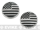 Matrix US Flag Pistol Grip Metal Emblem Logo Set for 1911 2011 Hi-CAPA M9