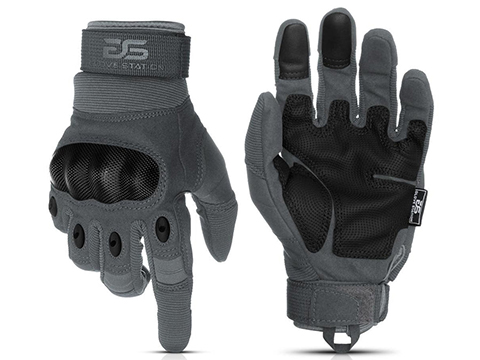 Glove Station The Combat Hard Knuckle Full Finger Tactical Gloves (Color: Grey / Medium)