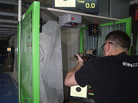 GUNPOWER Shooting Lane w/ Electronic Scoring System and Shooting Cage