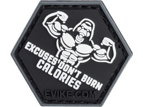Operator Profile PVC Hex Patch Gym Series (Style: Excuses Don't Burn Calories)