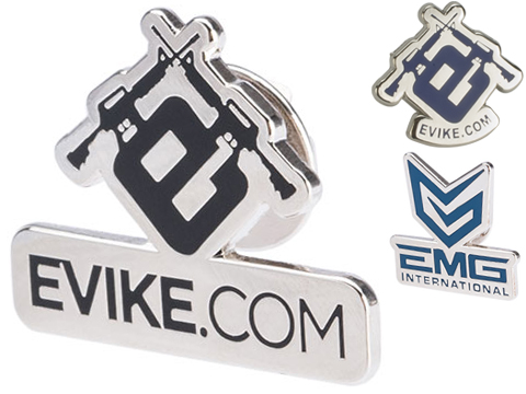Evike.com Black Tie Stainless Steel Enamel Pin 