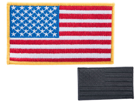 Matrix 3x5 Large Sized Embroidered American Flag Patch (Color: Full Color)
