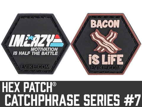 Operator Profile PVC Hex Patch Catchphrase Series 7 (Model: Bacon Is Life)