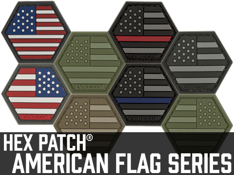 Operator Profile PVC Hex Patch American Flag Series (Color: Full Color)