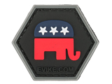 Operator Profile PVC Hex Patch  Political Party Series (Party: Republican)