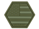 Operator Profile PVC Hex Patch American Flag Series (Color: OD Green)