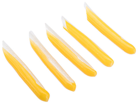 Hook Up Baits Hand Crafted Replacement Bodies for Jigs (Color: Yellow White / Small)