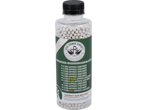 High Power Airsoft (HPA) US Lab Tested Precision Biodegradable 6mm Airsoft BBs (Model: .30g / 3300rds)