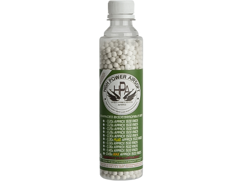 High Power Airsoft (HPA) US Lab Tested Precision Biodegradable 6mm Airsoft BBs (Model: .45g / 1500rds)