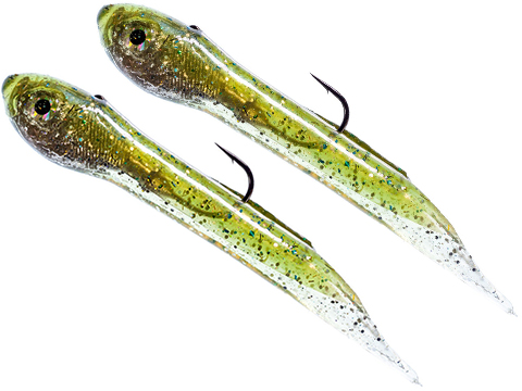 Hook Up Baits Handcrafted Soft Fishing Jigs (Color: Sardine Green Silver / 4 / 3/8 oz)