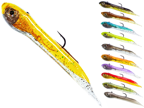 Hook Up Baits Handcrafted Soft Fishing Jigs (Color: Yellow White / 2 / 1/16 oz)