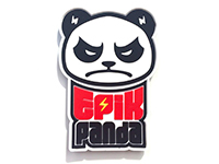 Epik Panda Shark Tooth Panda PVC Rubber Hook and Loop Morale