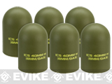 ICS Airsoft 40mm Replacement Polymer Grenade Cap (Set of 6)