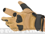 Matrix Tactical Knuckle Protector Leather Shooting Gloves (Color: Tan / Medium)