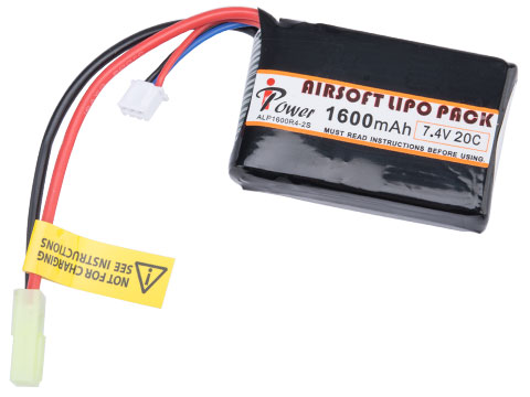 NASTIMA 7.4V 1300mAh Airsoft Lipo Battery, 2S 15C Nunchuck-style