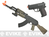 CYMA LPAEG Beginner AK Airsoft AEG Package (Model: Black/Tan)