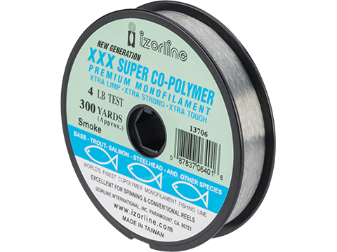 Izorline XXX Super Co-Polymer Premium Monofilament Fishing Line (Color:  Smoke / 4lb / 300yd), MORE, Fishing, Lines -  Airsoft Superstore