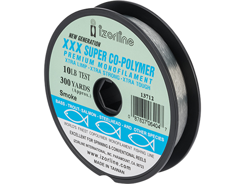 Izorline XXX Super Co-Polymer Premium Monofilament Fishing Line (Color: Smoke / 15lb / 300yd)