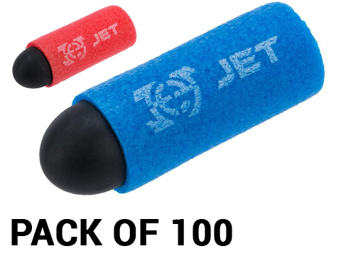 Jet Blaster Short High Performance Soft Foam Darts (Type: Soft Rubber Tip / Red / 100pcs)